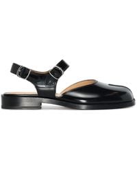 Maison Margiela - Sandalo mary jane tabi in pelle spazzola - Lyst