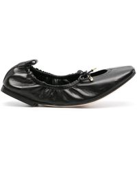 SCAROSSO - Margot Leather Ballerina Shoes - Lyst