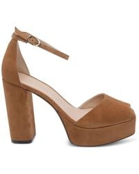 Stuart Weitzman - Platform Ankle Strap Pumps - Lyst