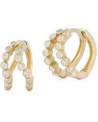 Mateo - Bezel-Set Diamond Earrings - Lyst