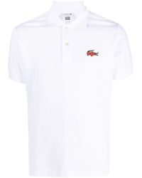 Lacoste - Logo-patch Cotton Polo Shirt - Lyst