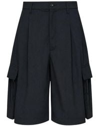 Comme des Garçons - Pinstripe-Pattern Pleated Shorts - Lyst