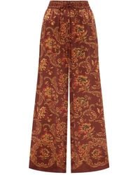 ALÉMAIS - Floral-Print Drawstring Trousers - Lyst