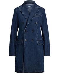 Polo Ralph Lauren - Denim Double Breasted Coat - Lyst