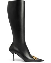 Balenciaga - Knife 80mm Leather Boots - Lyst