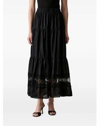 Morgan - Tiered Lace-Insert Maxi Skirt - Lyst