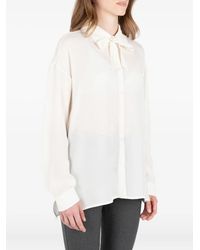 Societe Anonyme - Chemise Boutonnée À Col Noué - Lyst