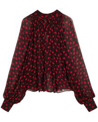 Ronny Kobo - Polka-Dot Blouse - Lyst