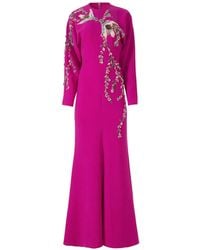 Costarellos - Marla Crystal-Appliqué Maxi Dress - Lyst