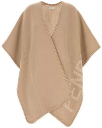 Fendi - Capa de mezcla de lana rosa antigüedad de - Lyst