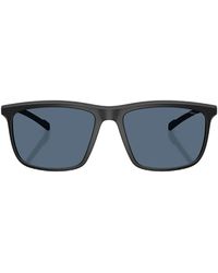 Emporio Armani - Matte-Finish Rectangle-Frame Sunglasses - Lyst