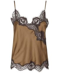 Herskind - Lace-Trim Satin Top - Lyst
