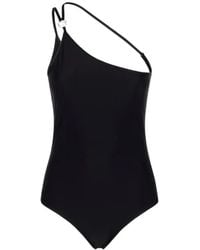 Coperni - One-Shoulder Logo-Plaque Swimsuit - Lyst