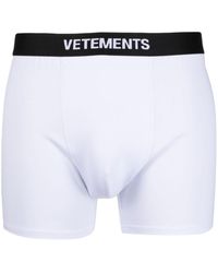 Vetements Shorts mit Logo-Bund - Weiß