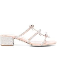 Rene Caovilla - Sandali Con Decorazione Di Cristalli 40Mm - Lyst