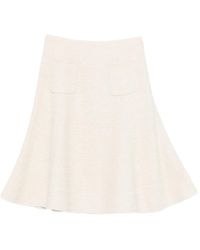 N°21 - Patch Pocket Woven Midi Skirt - Lyst