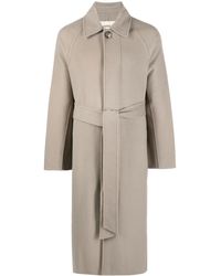 Ami Paris - Belted Single-breasted Wool Blend Coat - Lyst