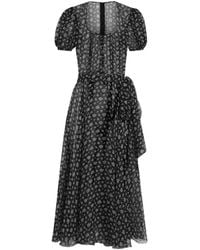 Dolce & Gabbana - Floral Print Chiffon Dress - Lyst
