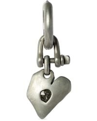 Parts Of 4 - Jazz's Solid Heart Sterling And Diamond Drop Earring - Lyst