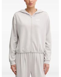 EA7 - Sweat Zippé À Capuche À Ornements - Lyst