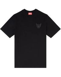 DIESEL - T-Shirt En Coton À Logo Sur La Poitrine - Lyst