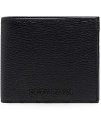 Emporio Armani - Logo-Debossed Grained-Leather Wallet - Lyst