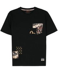 Evisu - T-Shirt mit Möwen-Stickerei - Lyst