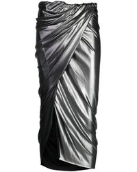 Rick Owens - Gonna Midi Con Effetto Sfumato - Lyst