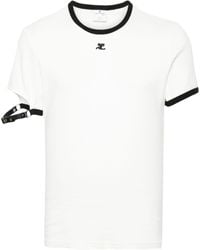 Courreges - Buckle-Detail Logo-Patch T-Shirt - Lyst