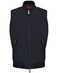 Pal Zileri - Zip-Up Ribbed-Trim Waistcoat - Lyst