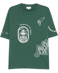 Maison Kitsuné - T-Shirt Art Nouveau À Imprimé Graphique - Lyst