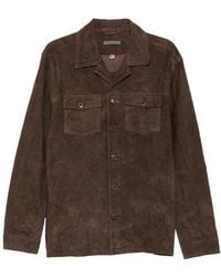 John Varvatos - Chaqueta De Ante Con Botones - Lyst