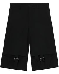 COMME DES GARÇON BLACK - Short En Laine À Détails De Boucles - Lyst