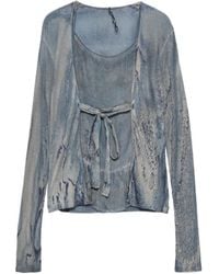 Masnada - Blouse Met Acid Wassing - Lyst