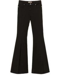 Twinset - Cotton Bull Flared Trousers - Lyst
