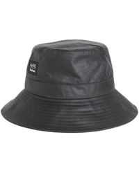 Barbour - X A.P.C Logo-Patch Waxed-Cotton Bucket Hat - Lyst