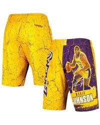 Mitchell & Ness - Magic Johnson Los Angeles Lakers Hardwood Classics Shorts - Lyst