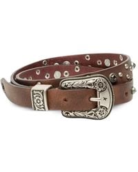 Golden Goose - Ceinture En Cuir À Détails De Clous - Lyst