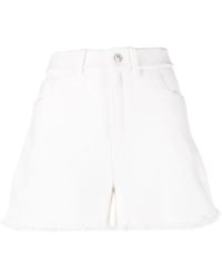 Barrie - Fine-Knit Fringe-Detail Shorts - Lyst