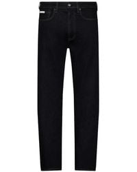 Calvin Klein - Jean Droit À Patch Logo - Lyst