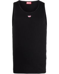 DIESEL - T-Lifty-D Logo-Embroidered Tank Top - Lyst