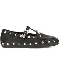 Ganni - Mary Jenny Studded Ballerinas - Lyst