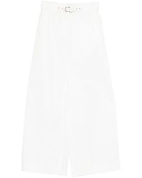 Maje - Wide-Leg Cotton Trousers - Lyst