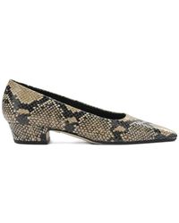 Aeyde - Snake Print Heeled Pumps - Lyst