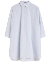 Jil Sander - Striped Cotton Poplin Shirt - Lyst