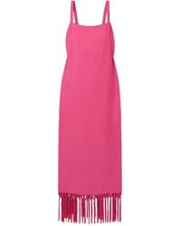 ‎Taller Marmo - Palermo Fringed Crepe Midi Dress - Lyst