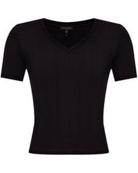 Rag & Bone - V-neck Ribbed T-shirt - Lyst