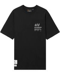 Alpha Industries - T-Shirt Met Logoprint Met Ronde Hals - Lyst