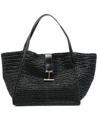 Tom Ford Mini T Large Tote Bag in Black | Lyst