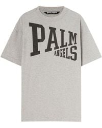 Palm Angels - Logo Printed Cotton T Shirt - Lyst